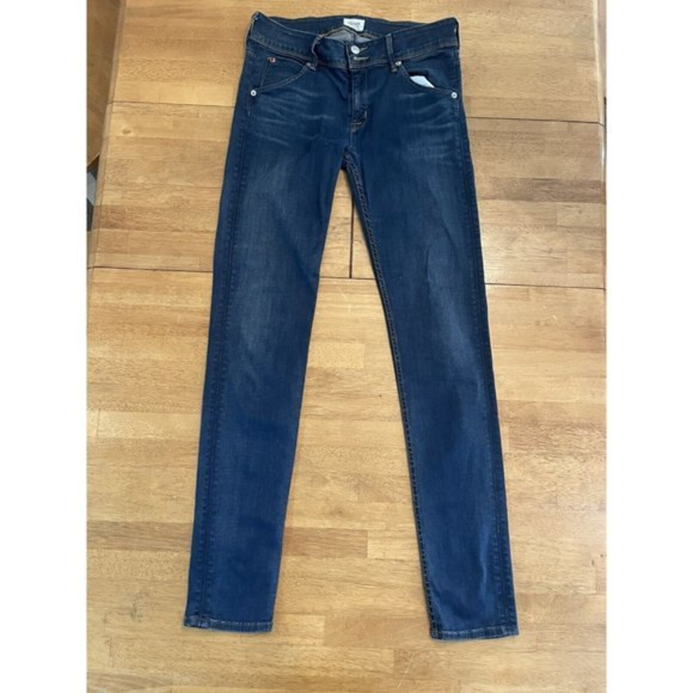 Hudson Jeans Womens Jamie Slim Chino Ankle Blue Size 28 Soft Cotton Tencel